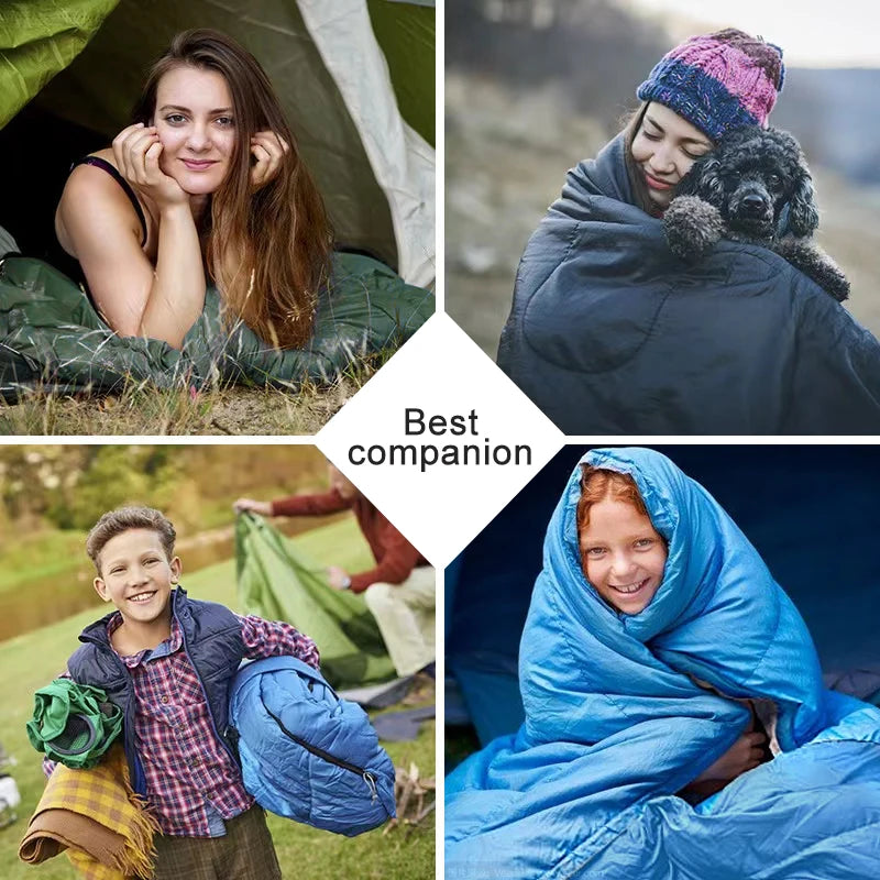 Camping Sleeping Bag 4 Season Lightweight Warm Cotton