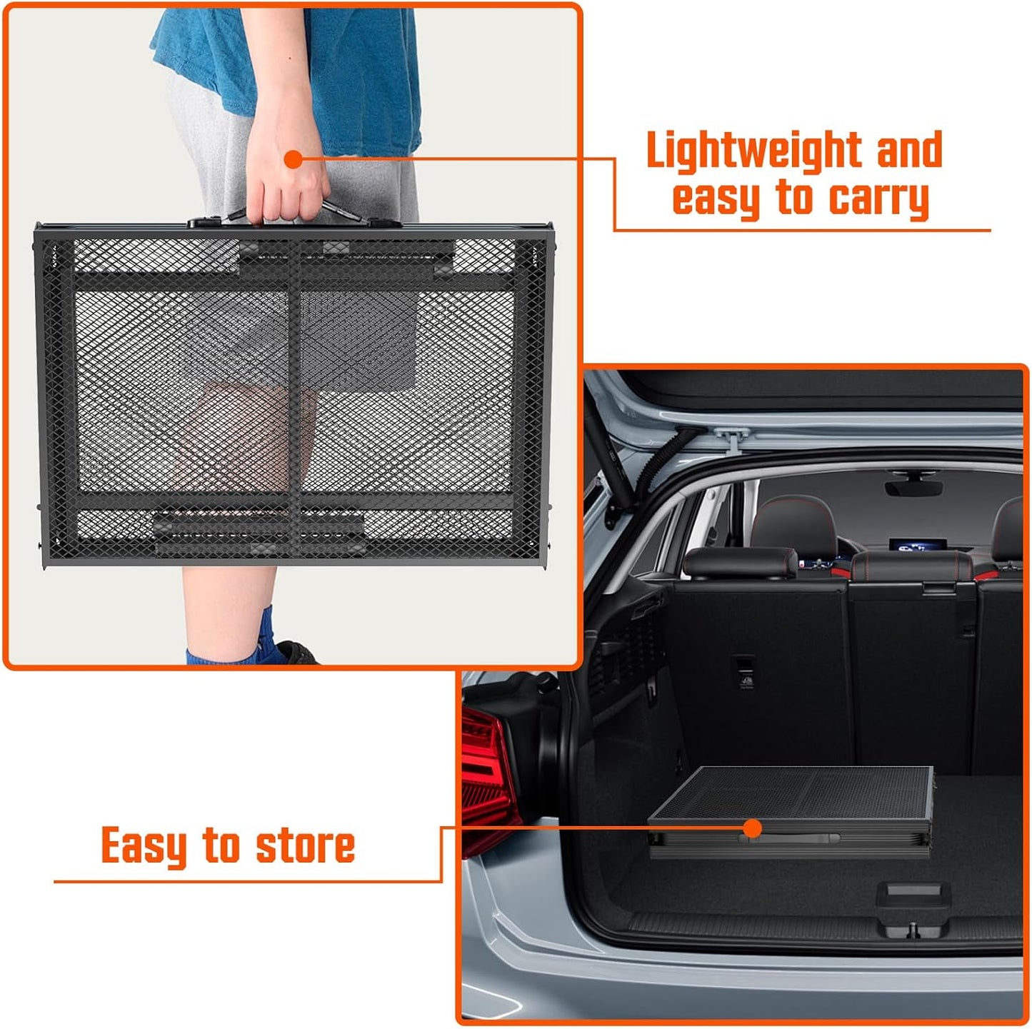 Portable Folding Grill Table - Adjustable & Lightweight