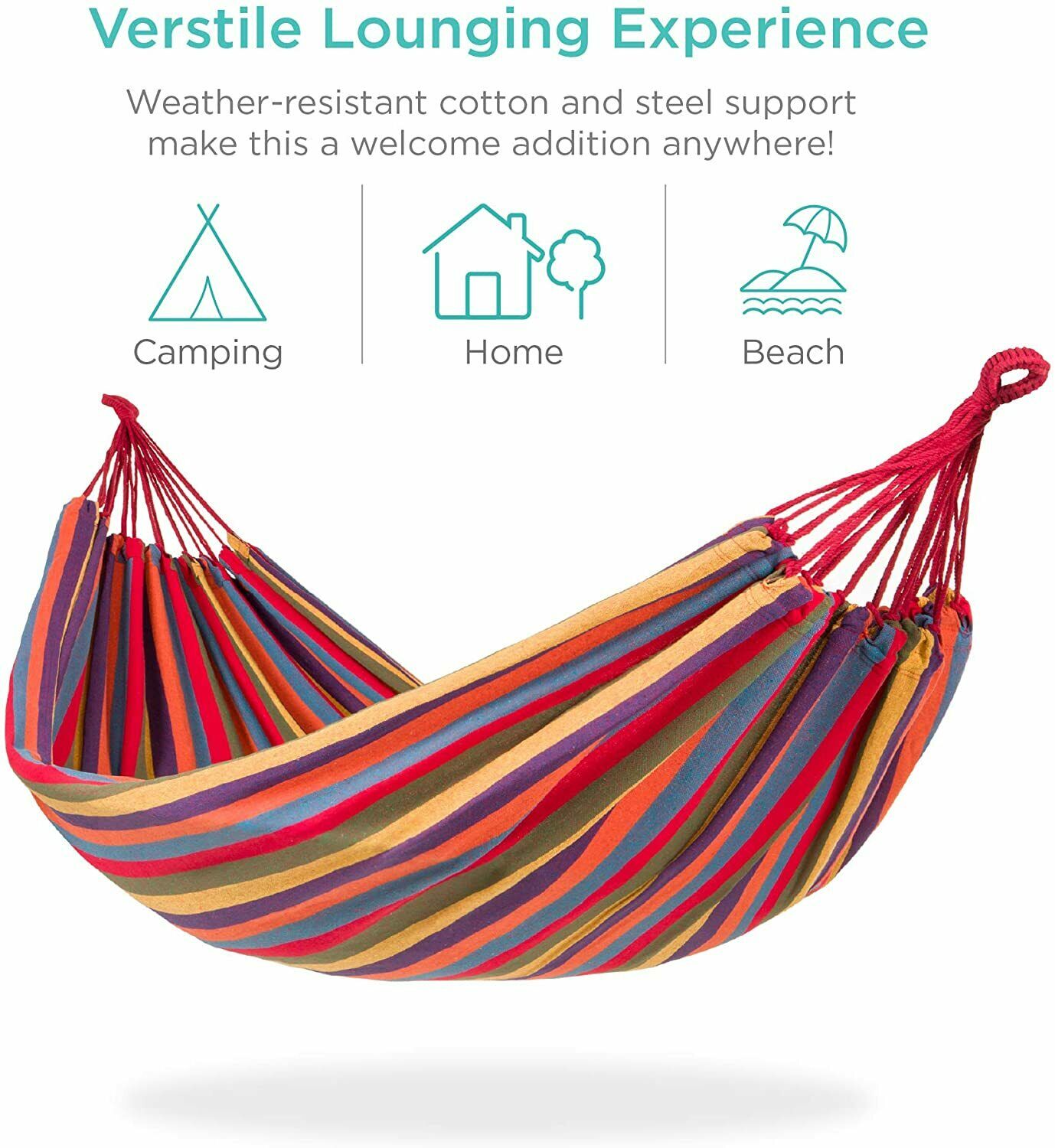 Camping Hammock Outdoor Double Hanging Chair Portable Two Person Swing - Dealjas