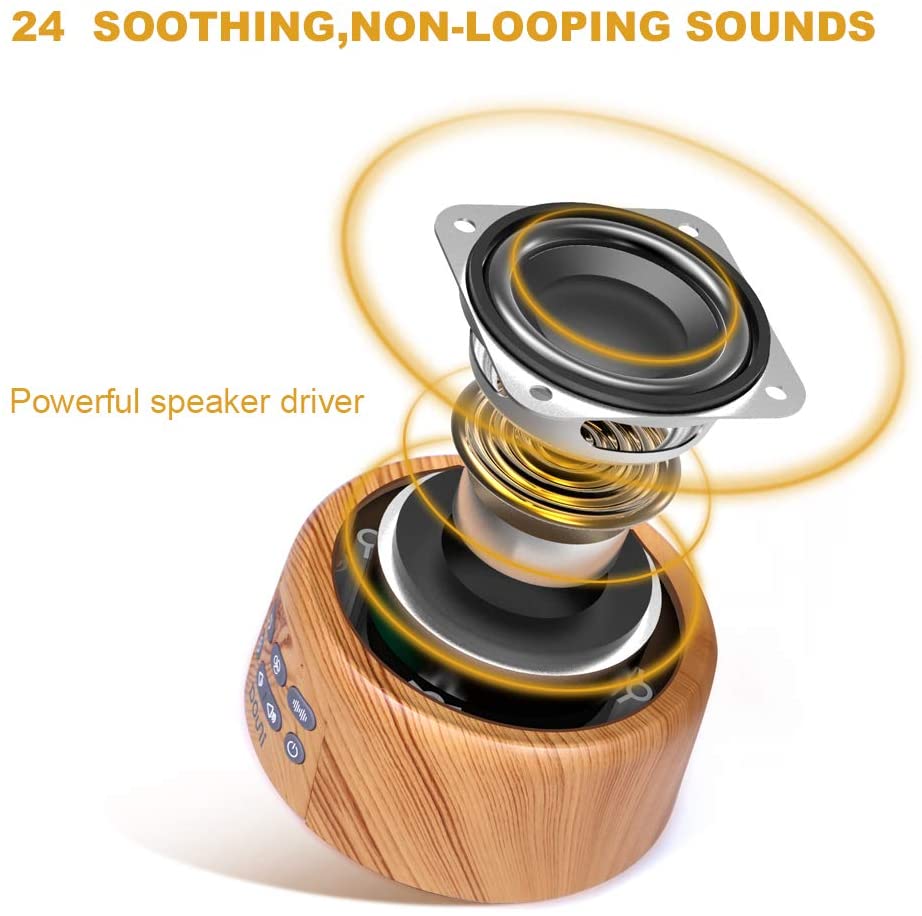 White Noise Machine with 24 Soothing Sounds for Baby Sleep Therapy - Dealjas