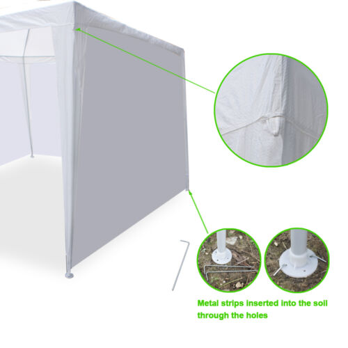 Gazebo Canopy Outdoor Grill Gazebos BBQ Shelter Wedding Tent White - Dealjas