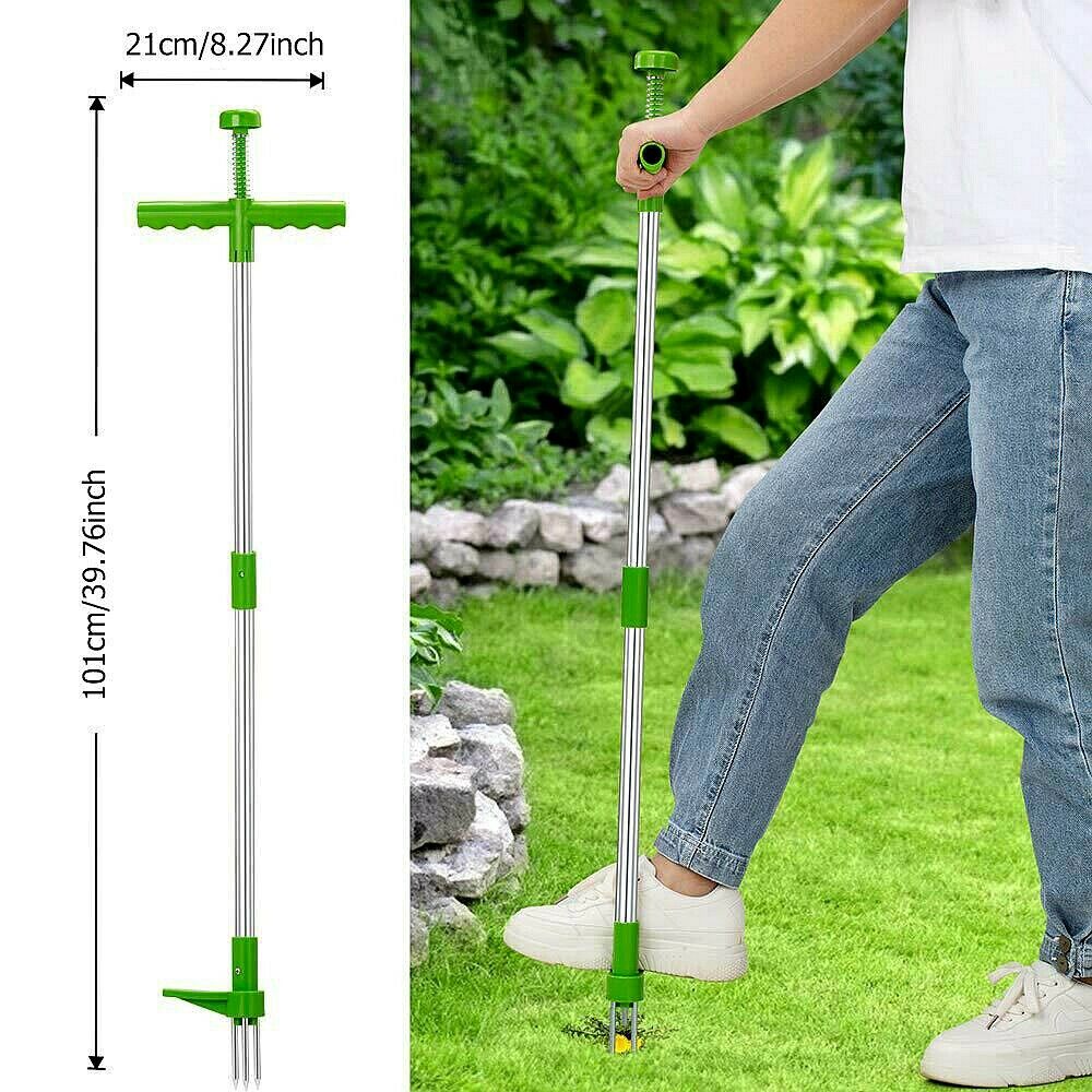 Weed Puller Tool Stand Up Plant Root Extractor Dandelion Remover - Dealjas