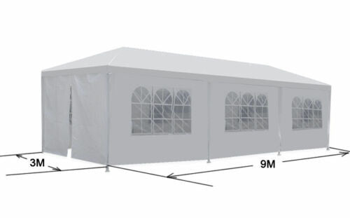 Gazebo Canopy Outdoor Grill Gazebos BBQ Shelter Wedding Tent White - Dealjas