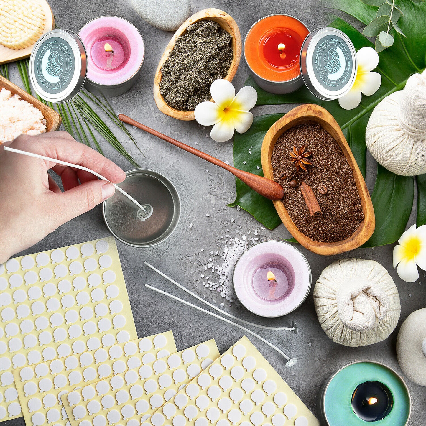 Natural Soy Wax Flakes Centering Maker Tools DIY Candle Making Kit - Dealjas