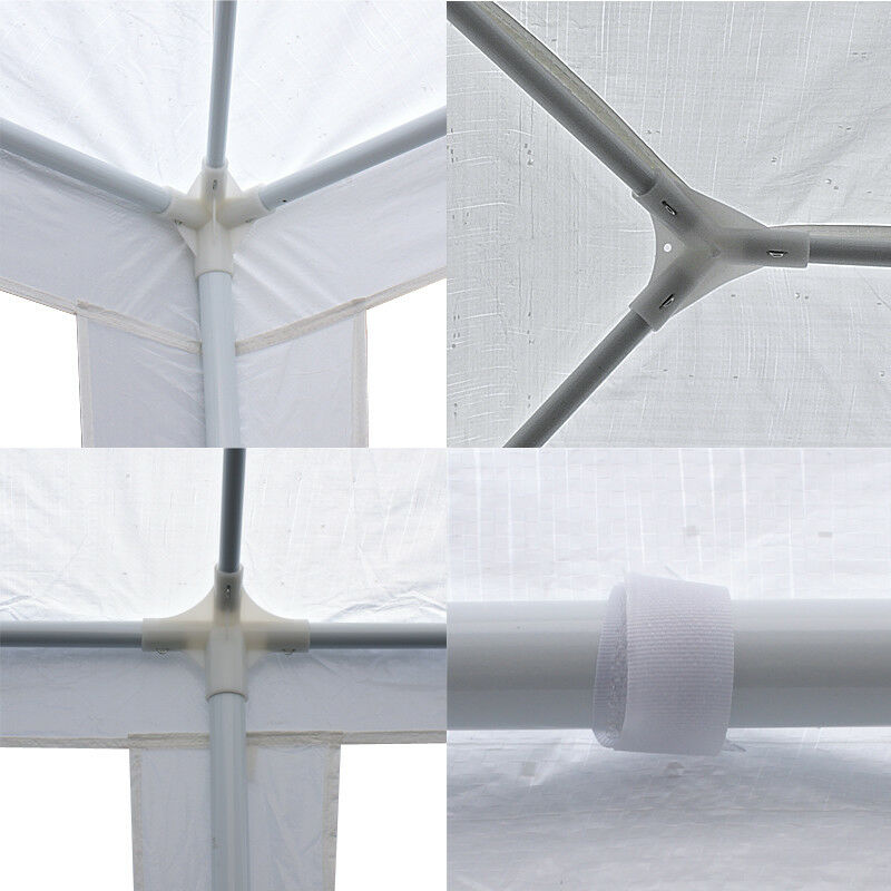 Gazebo Canopy Outdoor Grill Gazebos BBQ Shelter Wedding Tent White - Dealjas