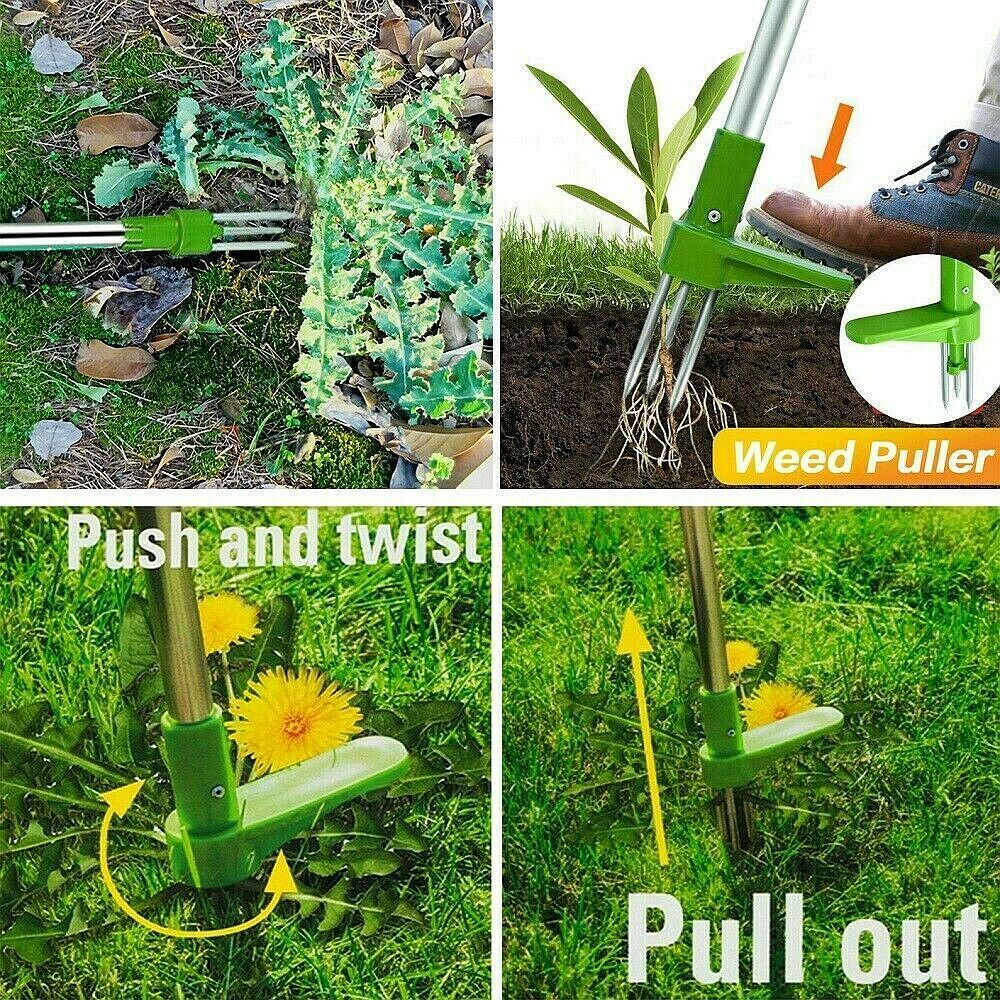 Weed Puller Tool Stand Up Plant Root Extractor Dandelion Remover - Dealjas