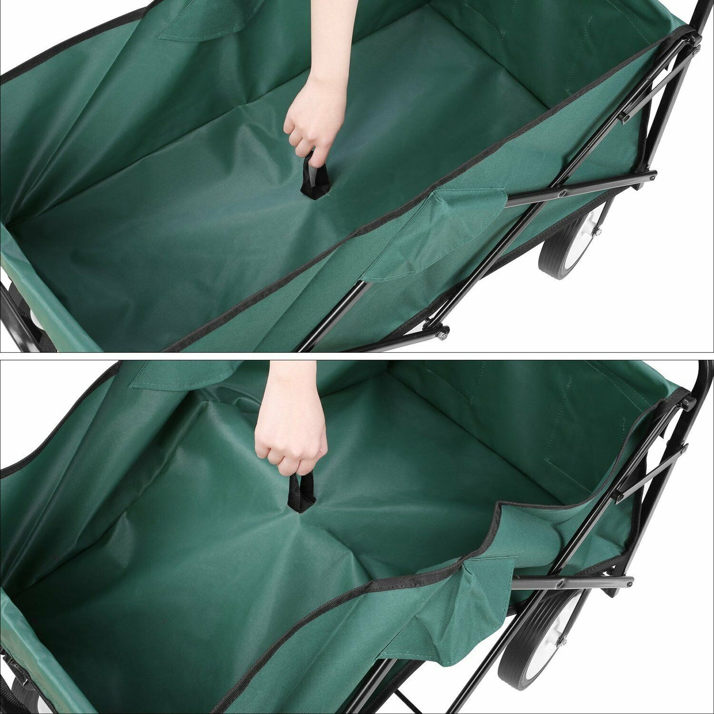 Collapsible Wagon Beach Camp Folding Cart Outdoor Utility Shopping Cart - Dealjas