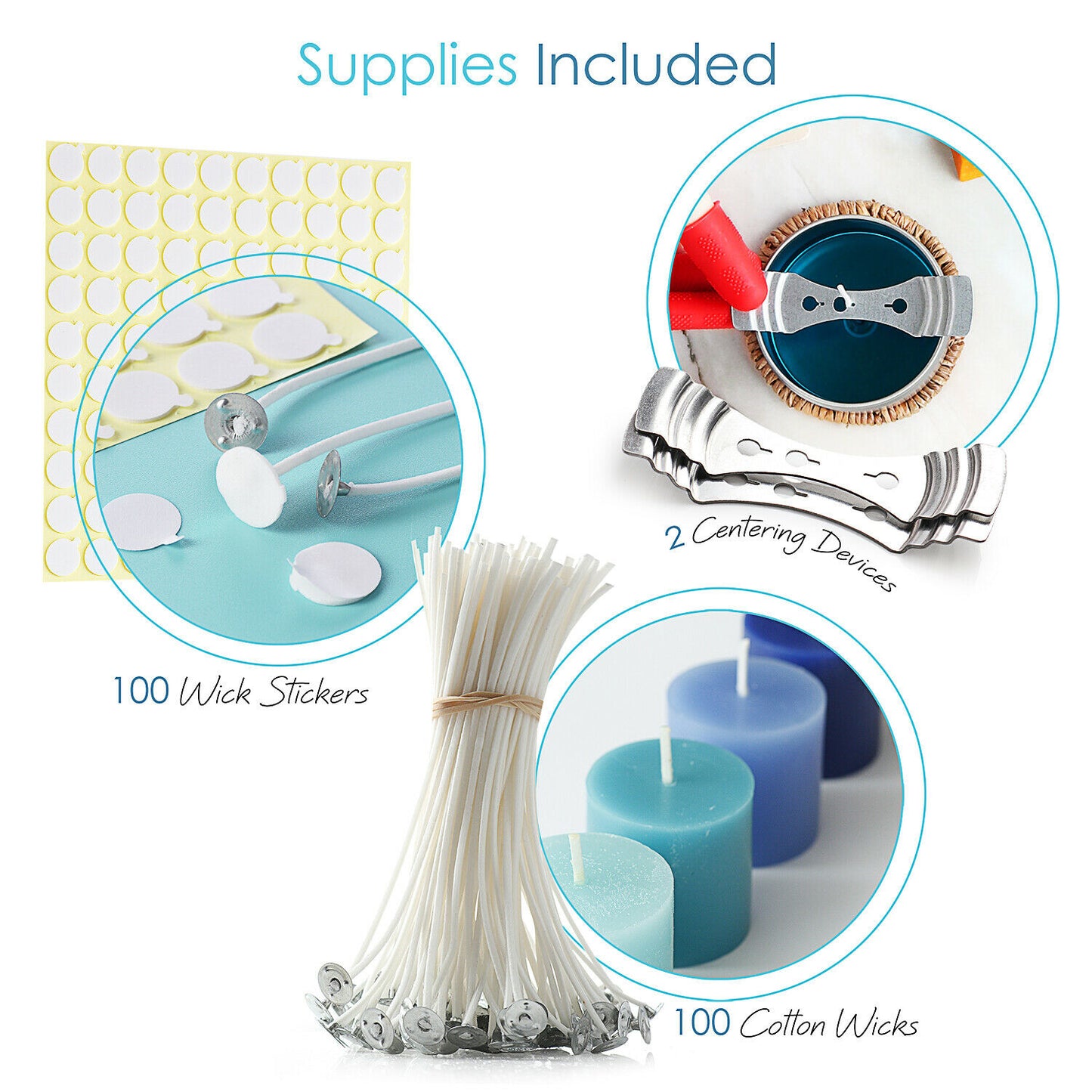 Natural Soy Wax Flakes Centering Maker Tools DIY Candle Making Kit - Dealjas