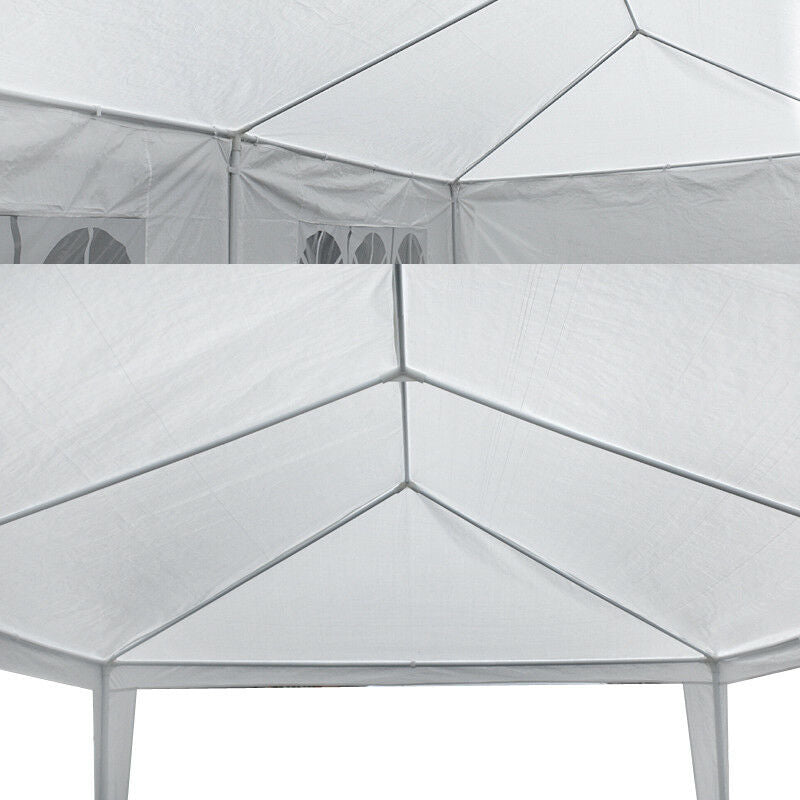 Gazebo Canopy Outdoor Grill Gazebos BBQ Shelter Wedding Tent White - Dealjas