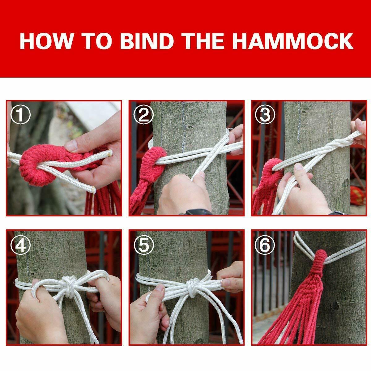 Camping Hammock Outdoor Double Hanging Chair Portable Two Person Swing - Dealjas