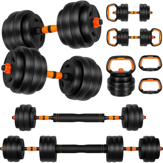 FlexFit Adjustable Dumbbells, Kettlebells & Barbell Set