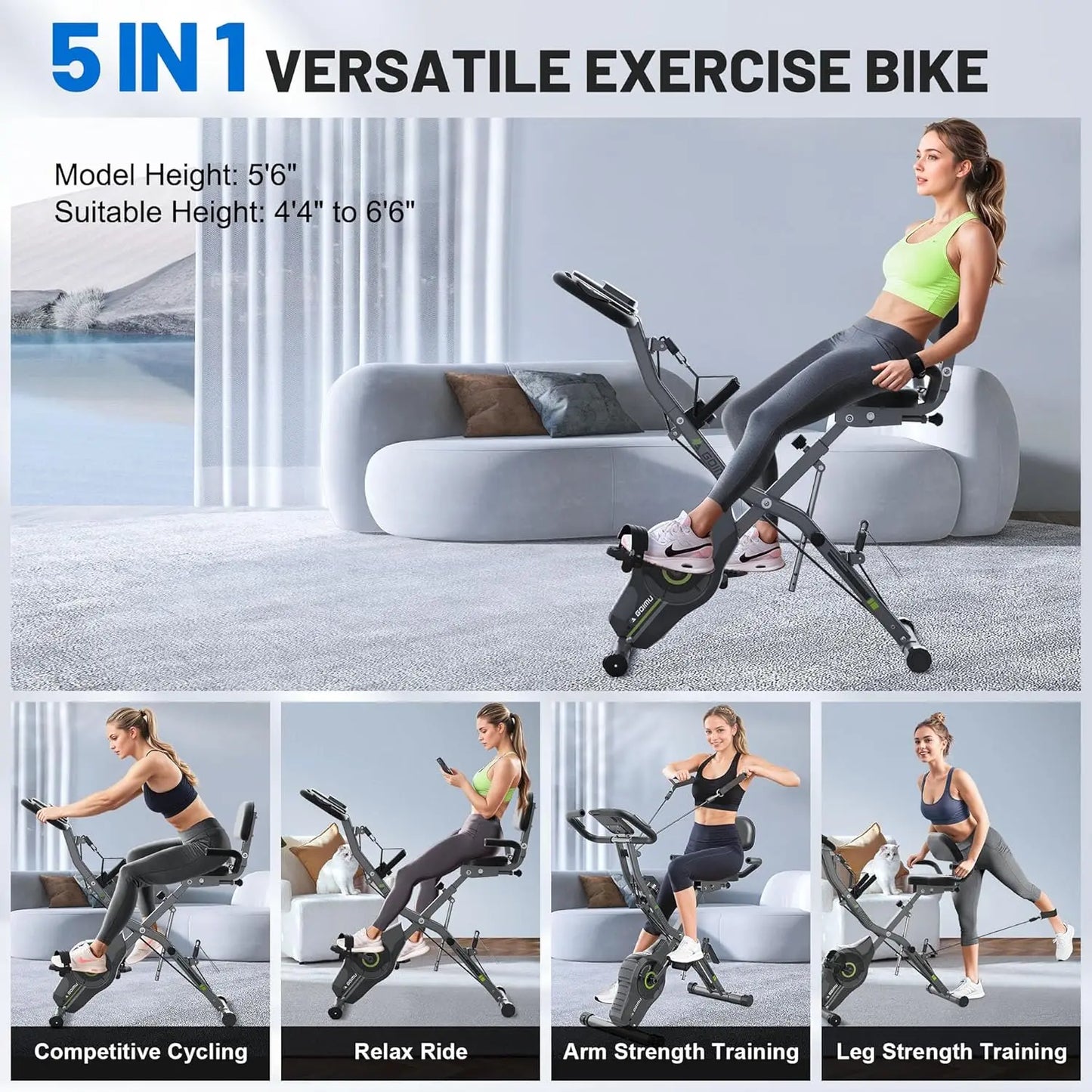 Foldable 5-in-1 Fitness Bike