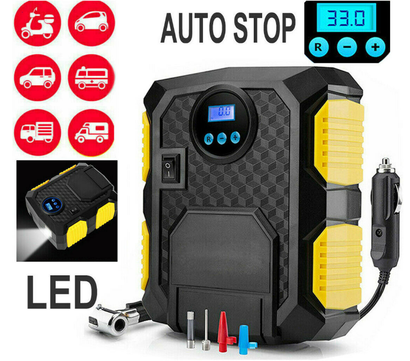 Portable Air Compressor 12V Car Tire Inflator Pump - Dealjas