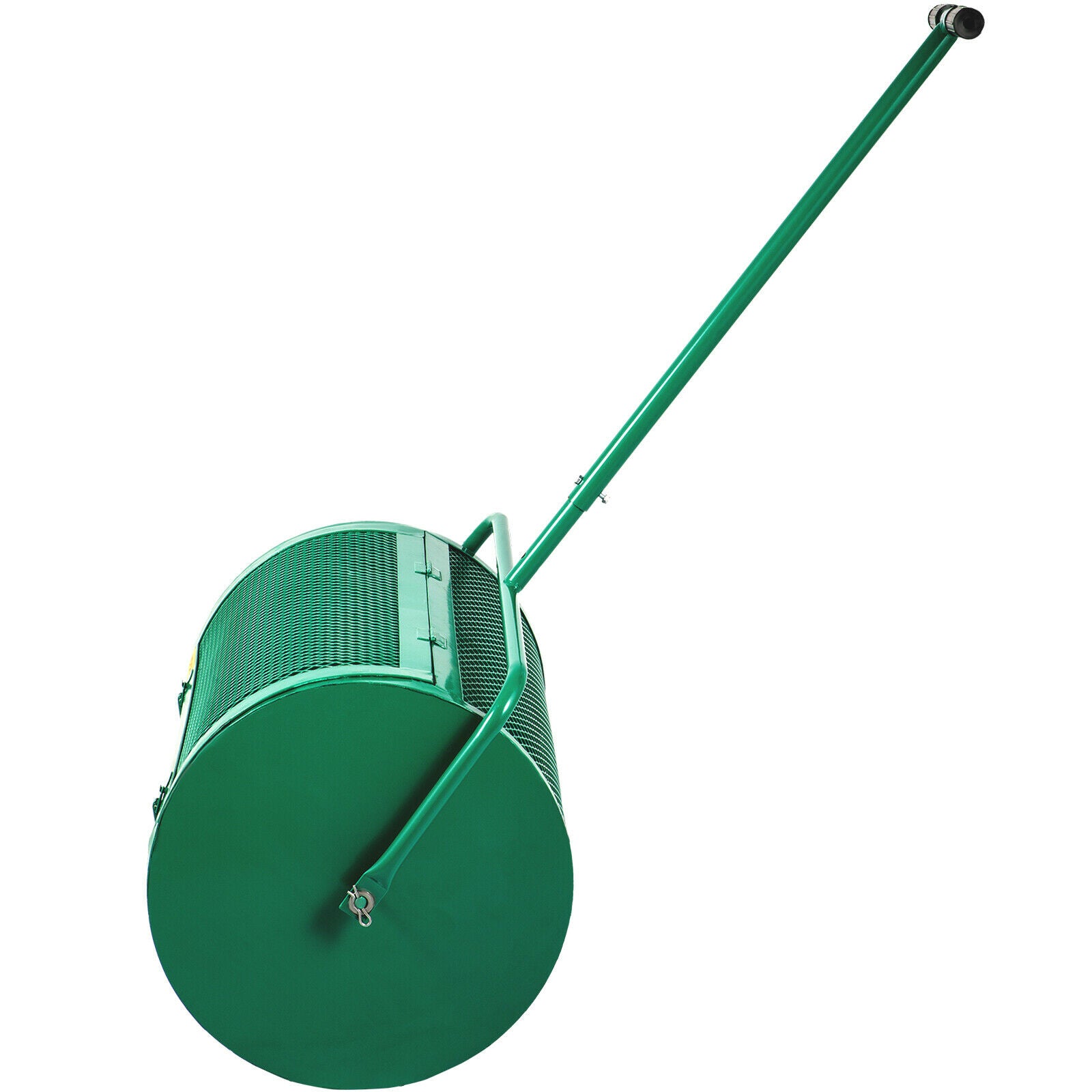 Compost Spreader Lawn Garden Peat Moss Rolling Spreader Metal Basket - Dealjas