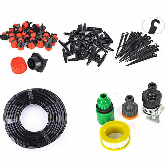 Drip Irrigation Kit Garden Plant Watering Hose Spray Irrigation System - Dealjas