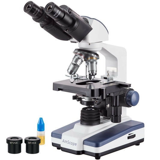 40X-2500X Binocular Lab Compound Microscope with 3D Mechanical Stage LED - Dealjas