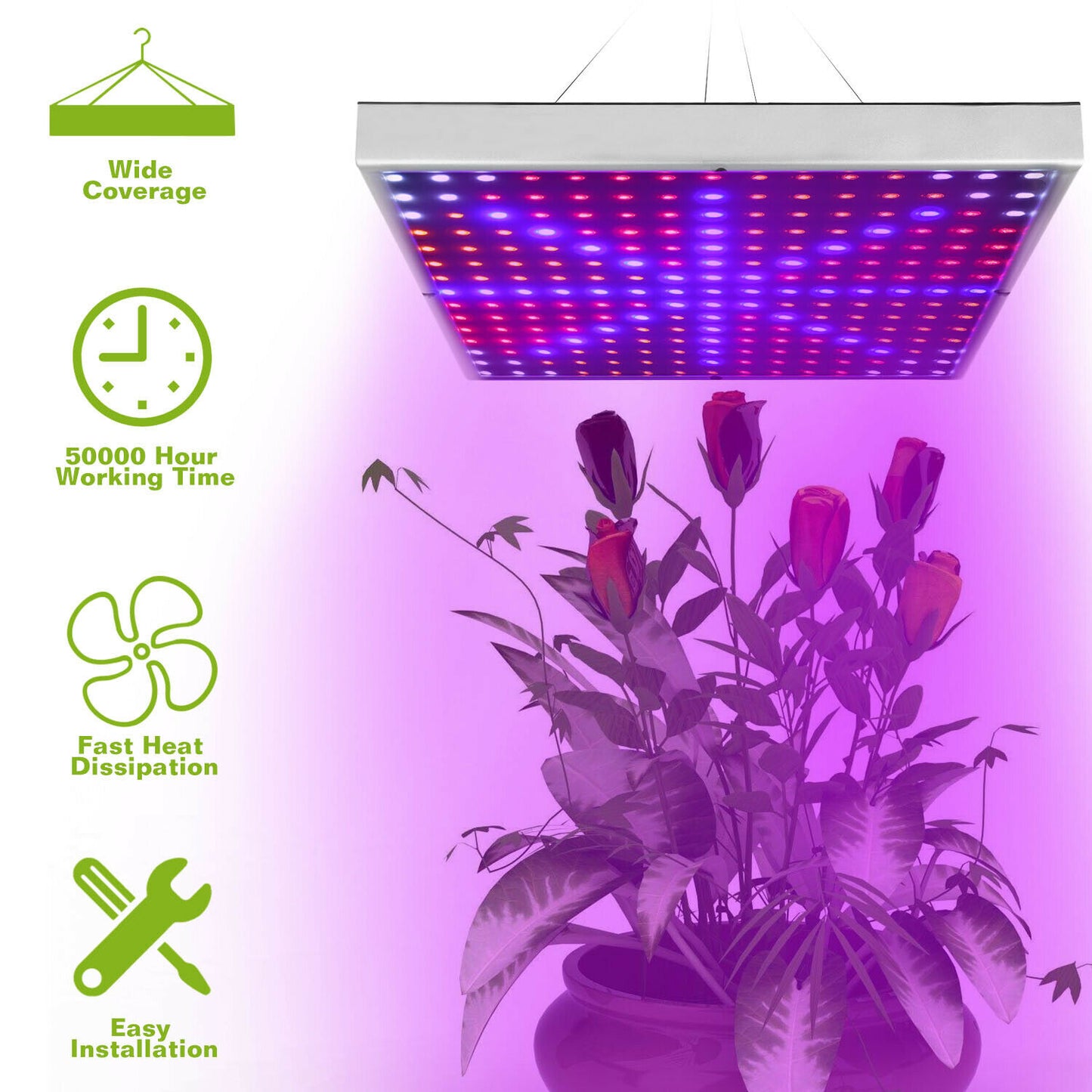 LED Grow Lights Full Spectrum Grow Lamps UV Bulbs Indoor Hydroponic Plant - Dealjas