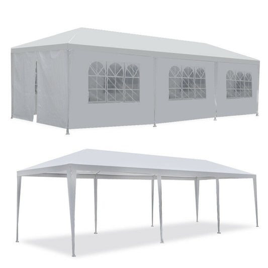 Gazebo Canopy Outdoor Grill Gazebos BBQ Shelter Wedding Tent White - Dealjas