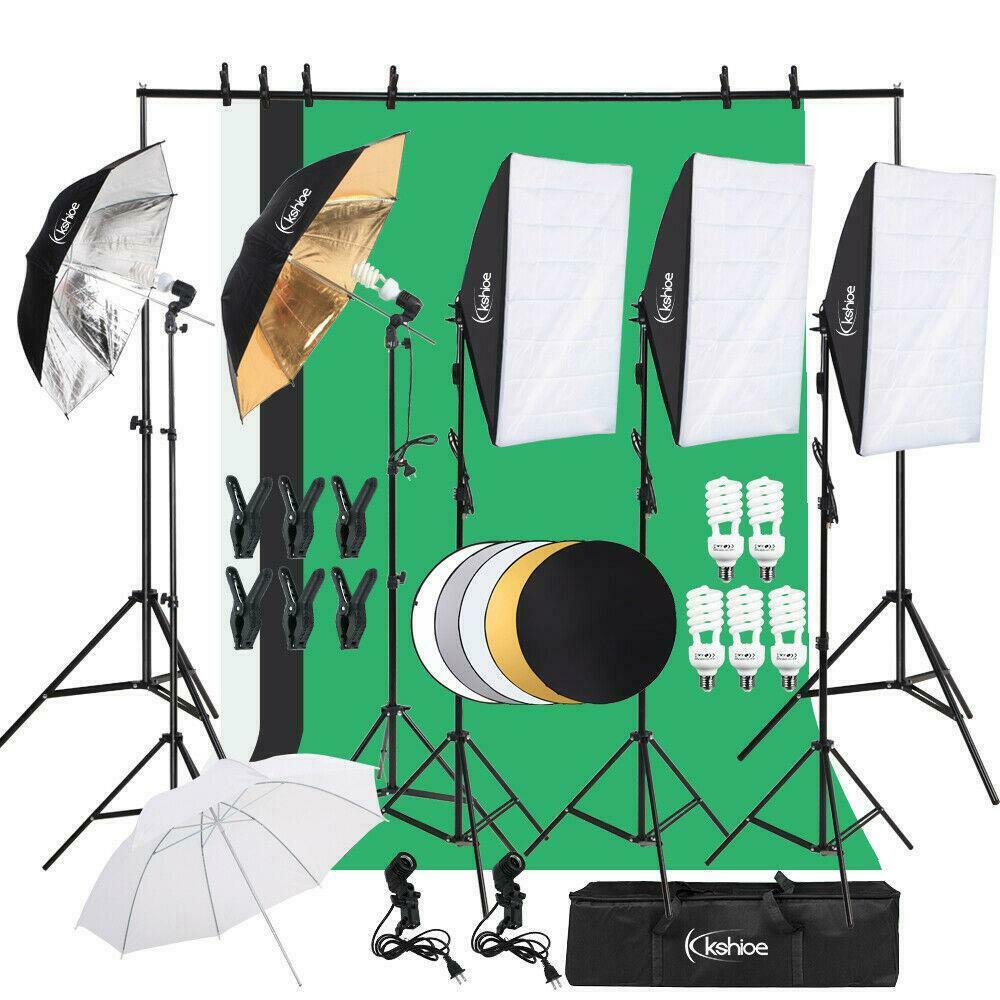 Photography Lighting Kit Video Home Studio Product Umbrella Softbox - Dealjas