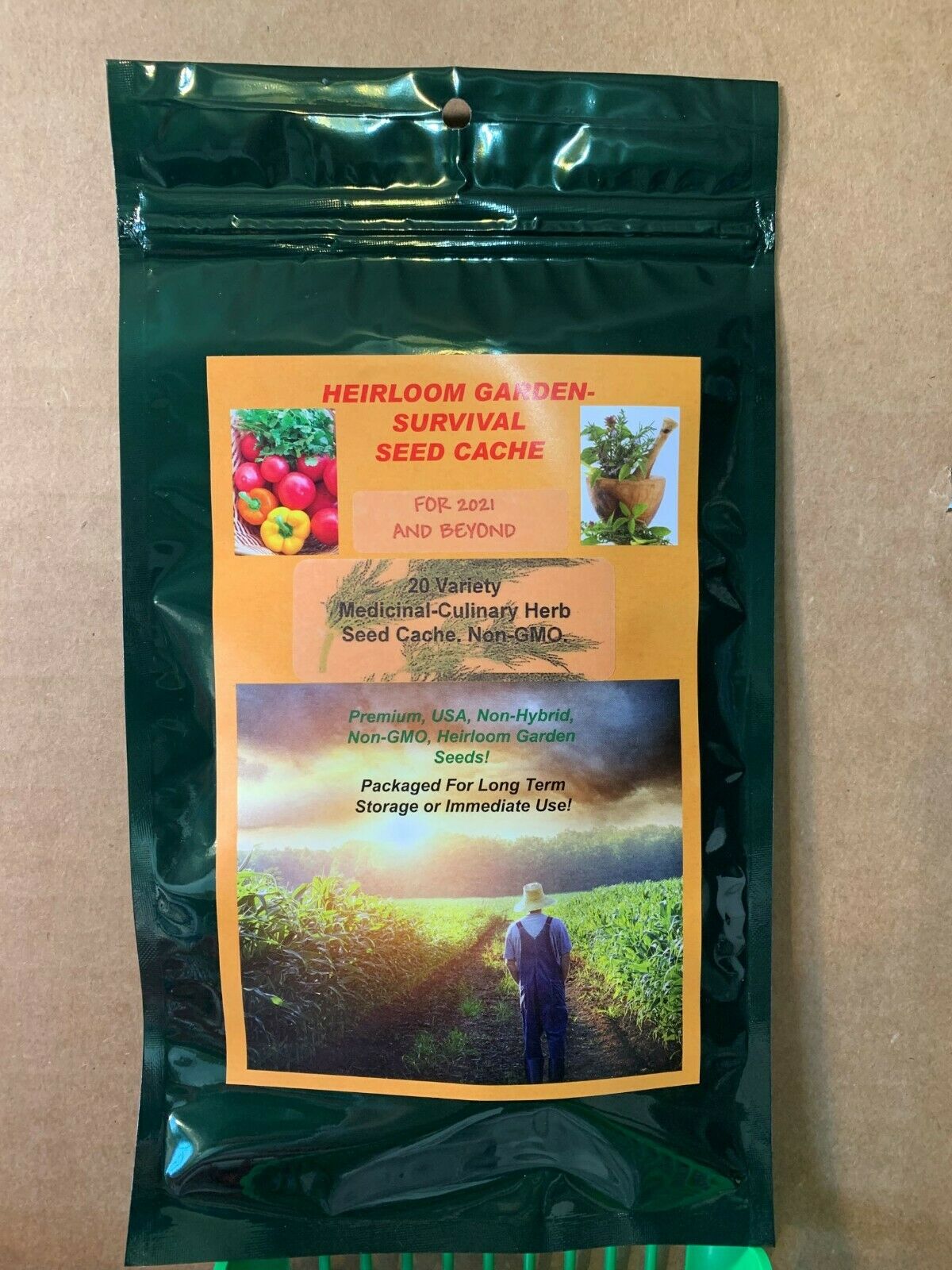 Non GMO Heirloom Herb Seed Garden Organic Seeds 20 Variety Pack 3900+ - Dealjas