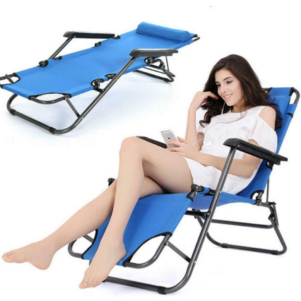 Folding Camping Bed Chair for Outdoor Hiking Camping Sleeping Pool - Dealjas