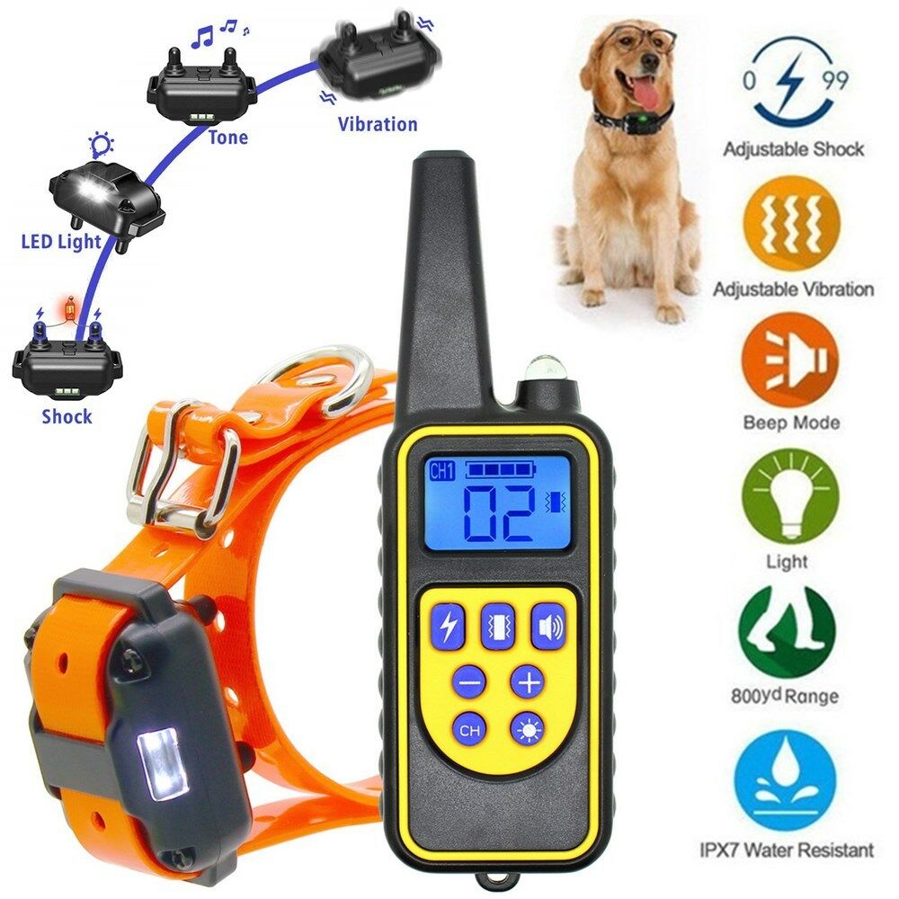 Dog Shock Collar Rechargeable with Remote Control - Waterproof 2600 FT - Dealjas