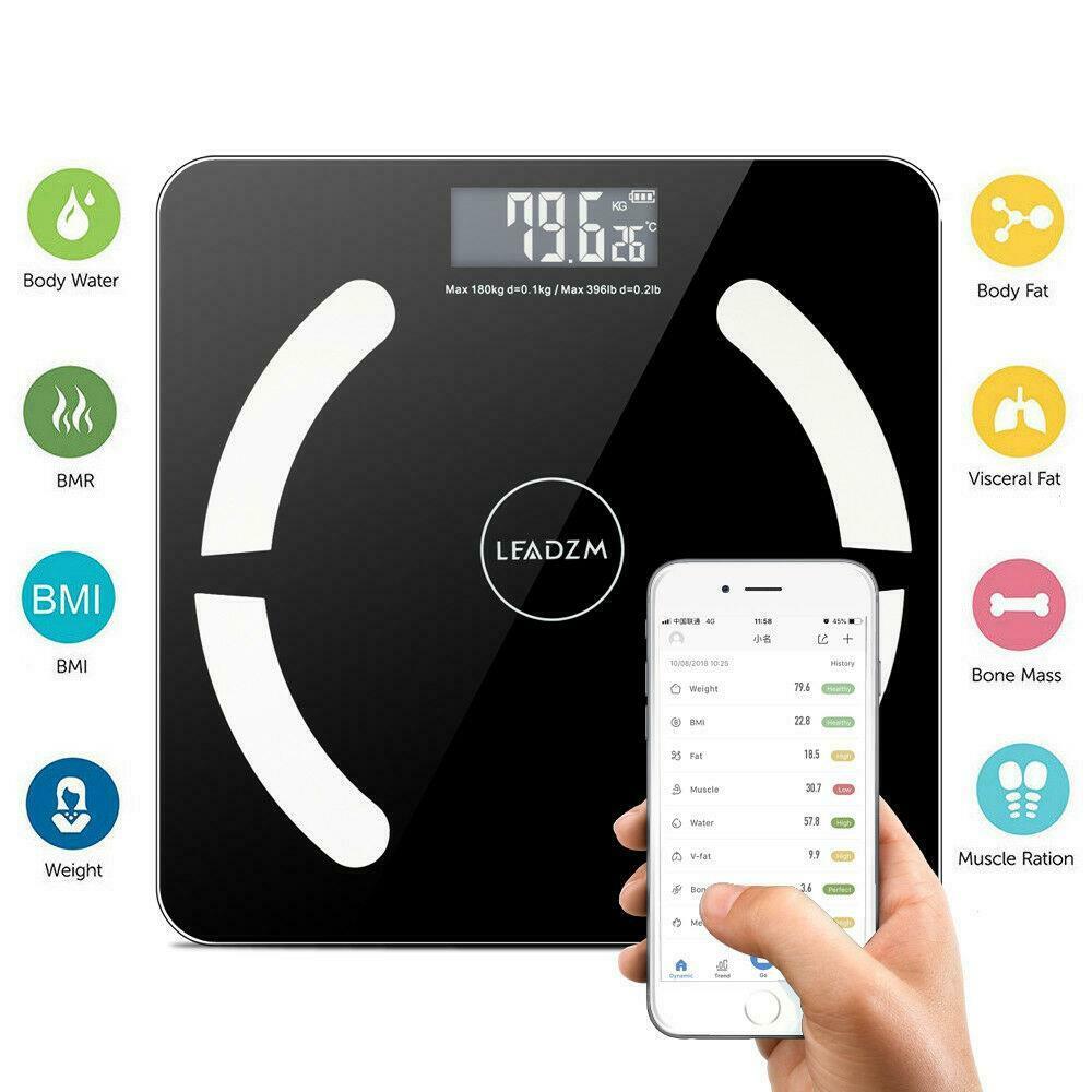 Bluetooth Body Fat Scale Digital Smart for Body Weight BMI - Dealjas