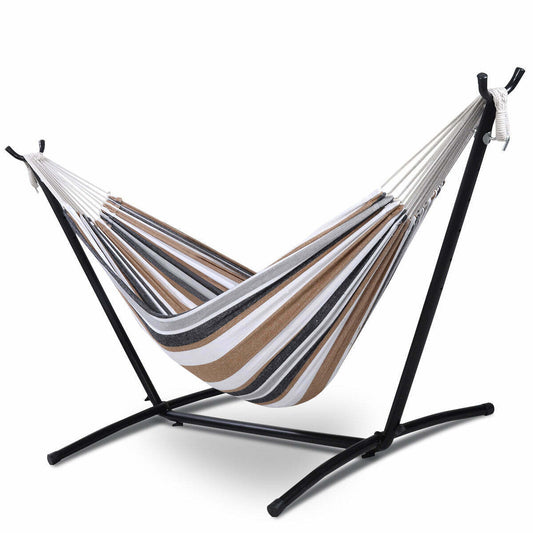 Double Camping Hammock Outdoor Hanging Chair Two Person Swing Hammocks - Dealjas