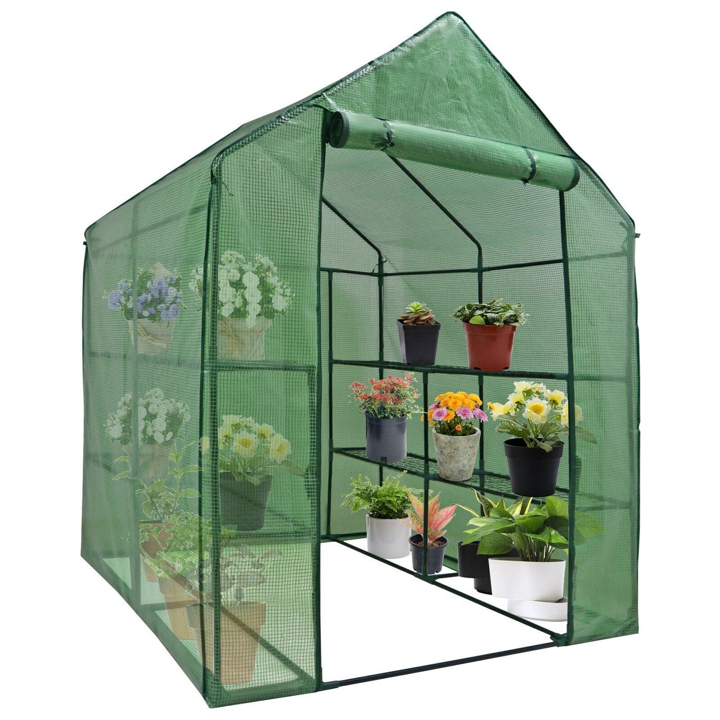 Walk In Greenhouse Portable Outdoor Mini Planter House 8 Shelves - Dealjas