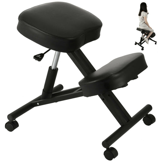 Ergonomic Kneeling Chair Adjustable Rocking Stool Office Posture Seat - Dealjas