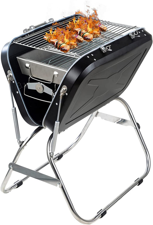 Portable Charcoal Grill Barbecue Small Camping Tabletop BBQ Cooking - Dealjas