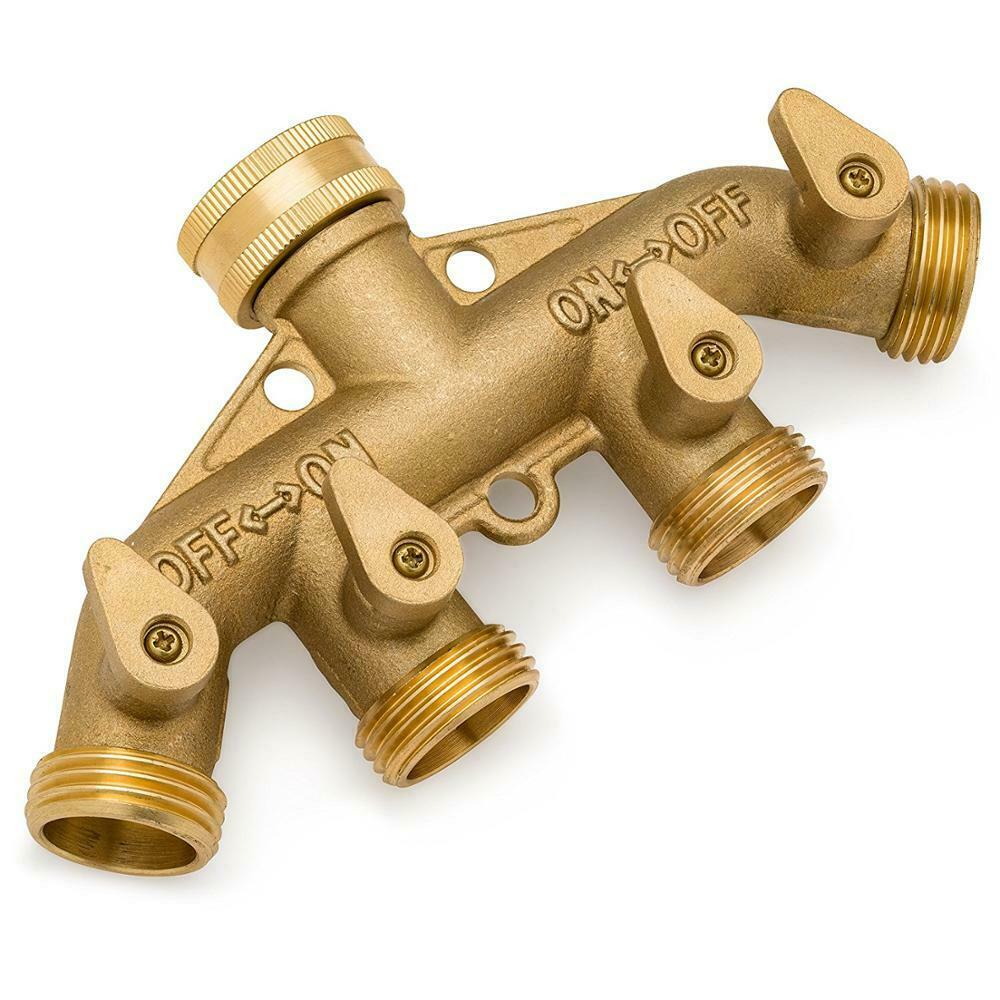 Hose Splitter Garden Faucet Manifold Valves 4 Way Hose Connector - Dealjas