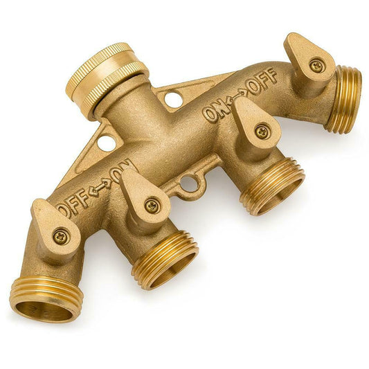 Hose Splitter Garden Faucet Manifold Valves 4 Way Hose Connector - Dealjas