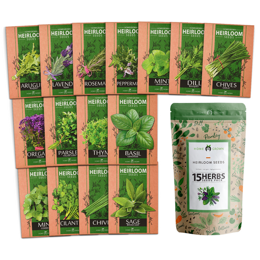 Non GMO Heirloom Survival Culinary Herb Garden Seeds 15 Variety 4500+ - Dealjas