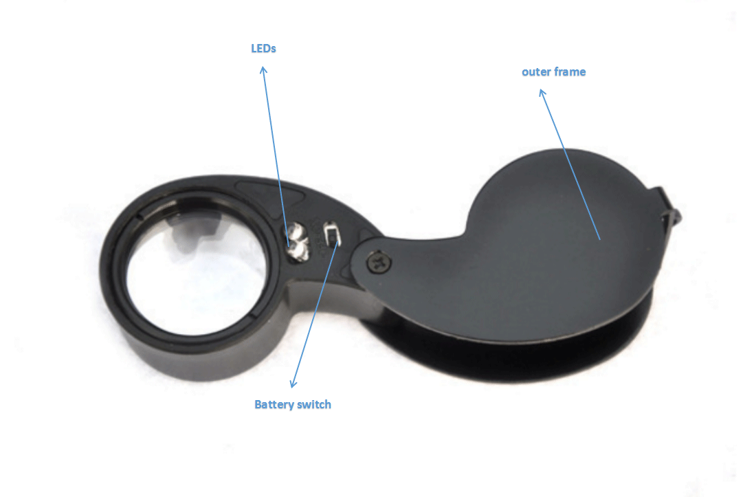 40X Jewelers Eye Loupe Magnifying Glass LED Light Jewelry Magnifier - Dealjas