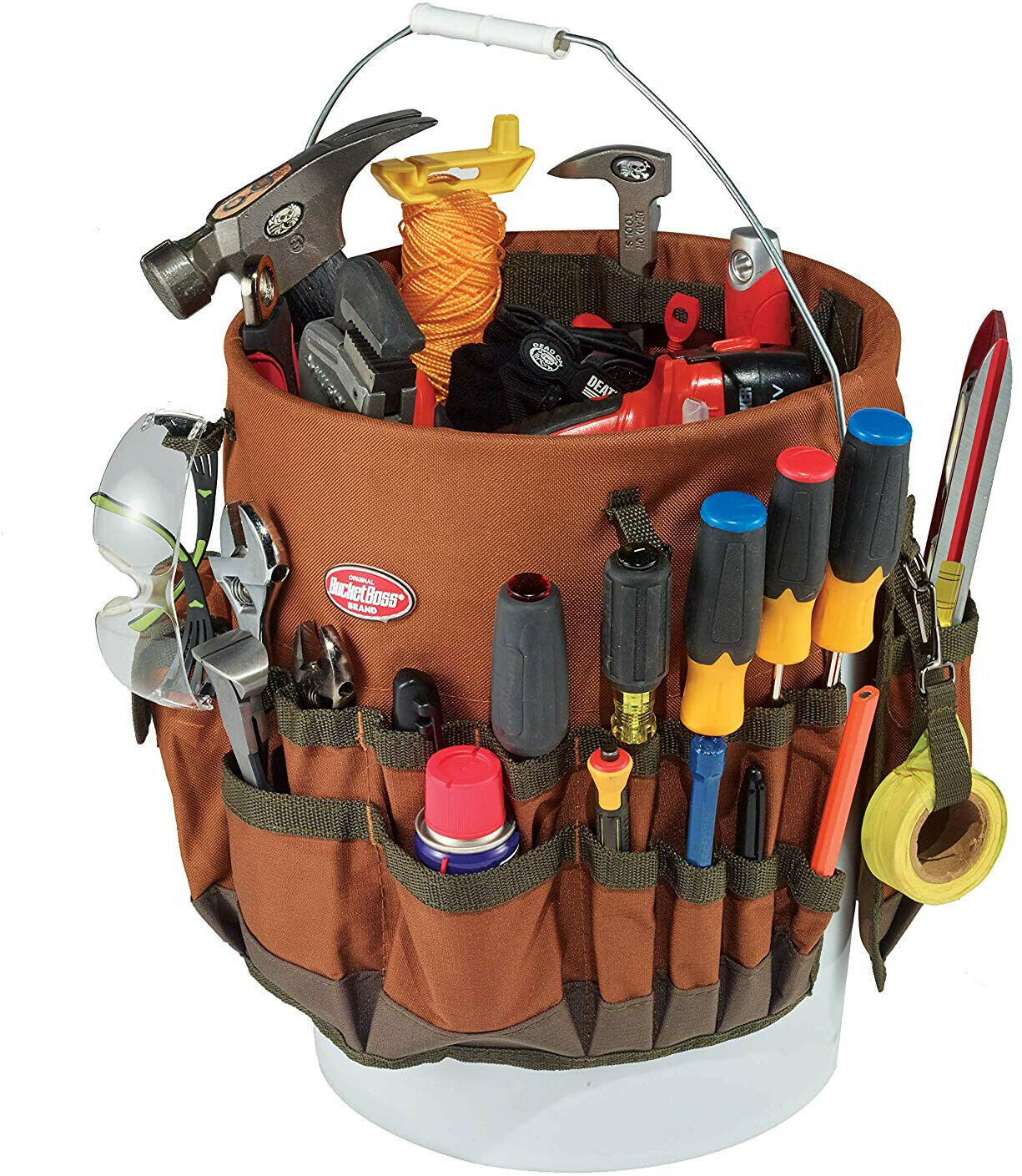 Bucket Tool Organizer Garden Bag Caddy Storage With Pockets 5 Gallon - Dealjas