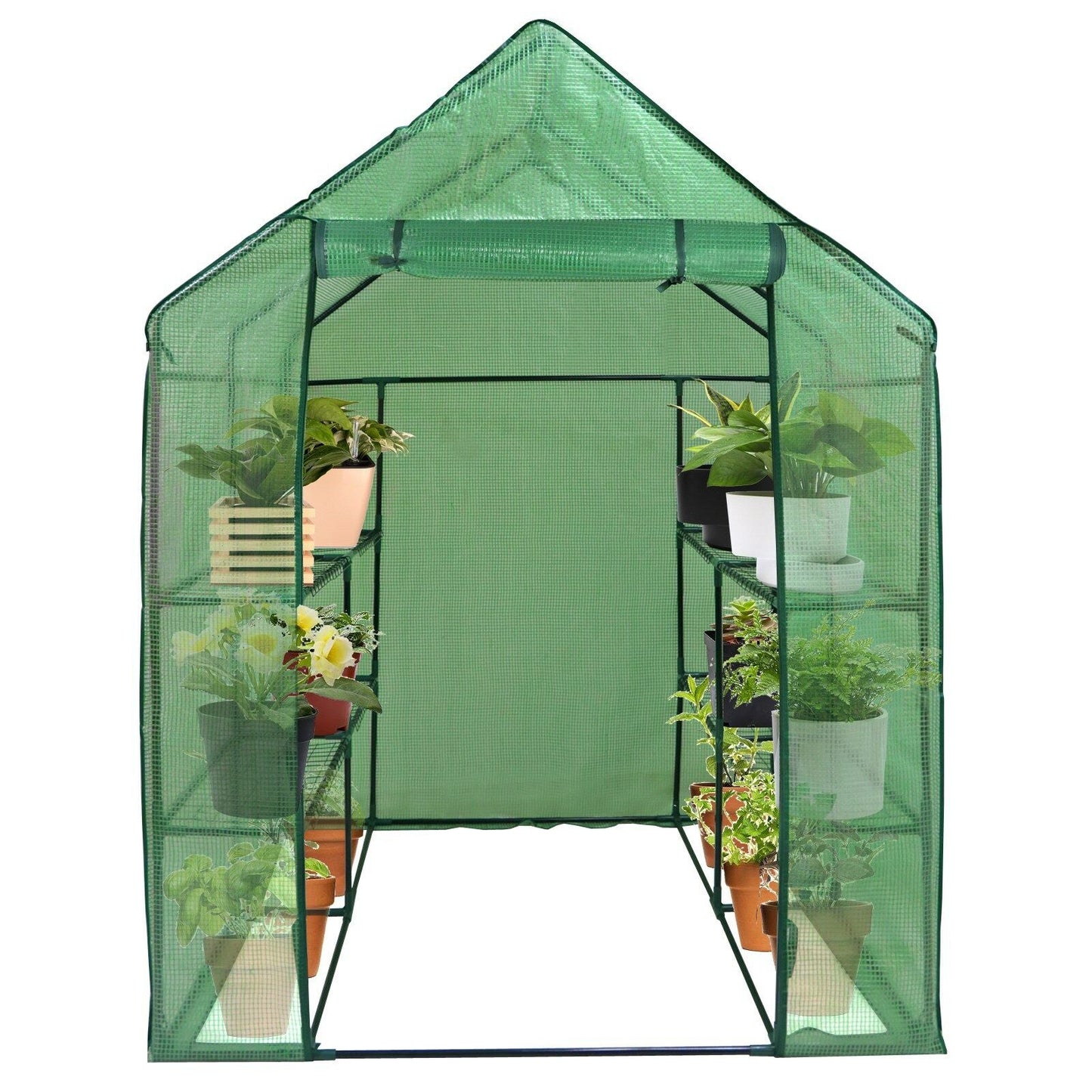 Walk In Greenhouse Portable Outdoor Mini Planter House 8 Shelves - Dealjas