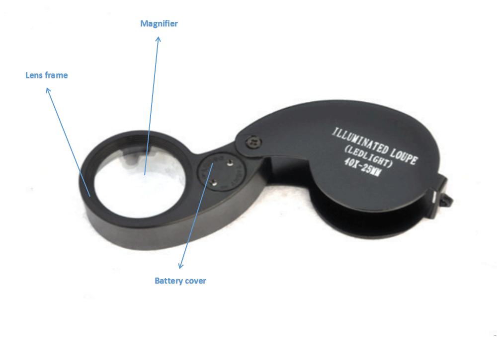 40X Jewelers Eye Loupe Magnifying Glass LED Light Jewelry Magnifier - Dealjas