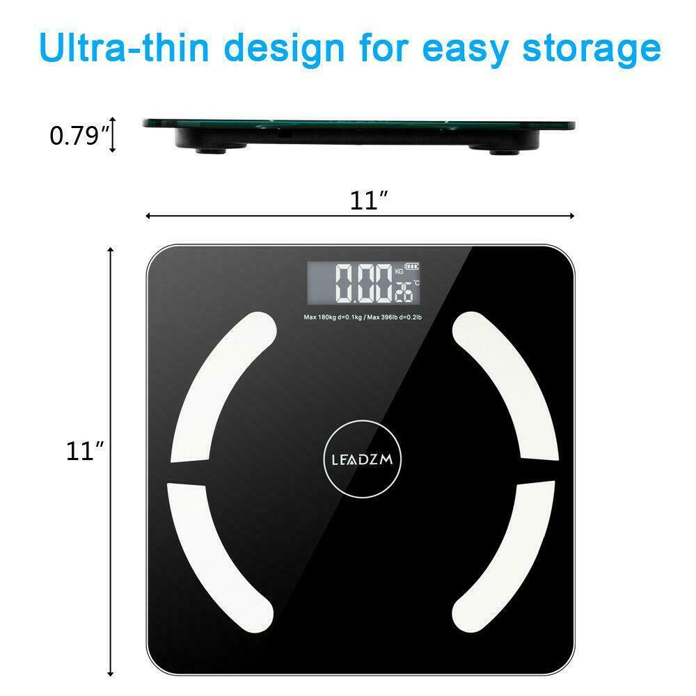 Bluetooth Body Fat Scale Digital Smart for Body Weight BMI - Dealjas