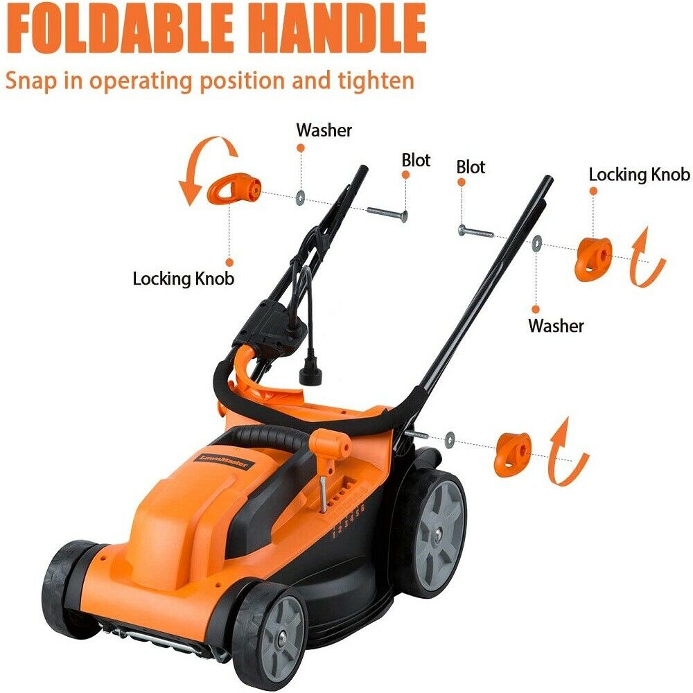 Electric Lawn Mower Corded Garden Cleaners Grass Trimmer Push Mower - Dealjas