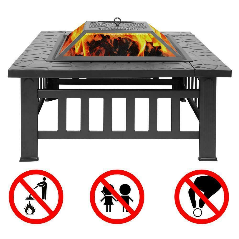 Wood Burning Fire Pit Outdoor Heater Patio Deck Stove Fireplace Bowl - Dealjas