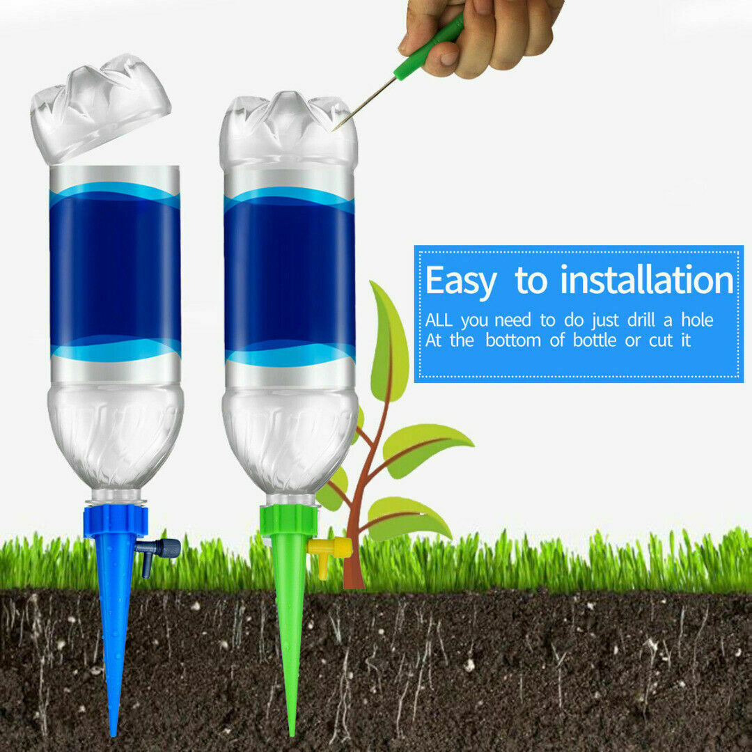 Plant Self Watering Spikes Garden Drip Irrigation Stakes 12 Packs - Dealjas