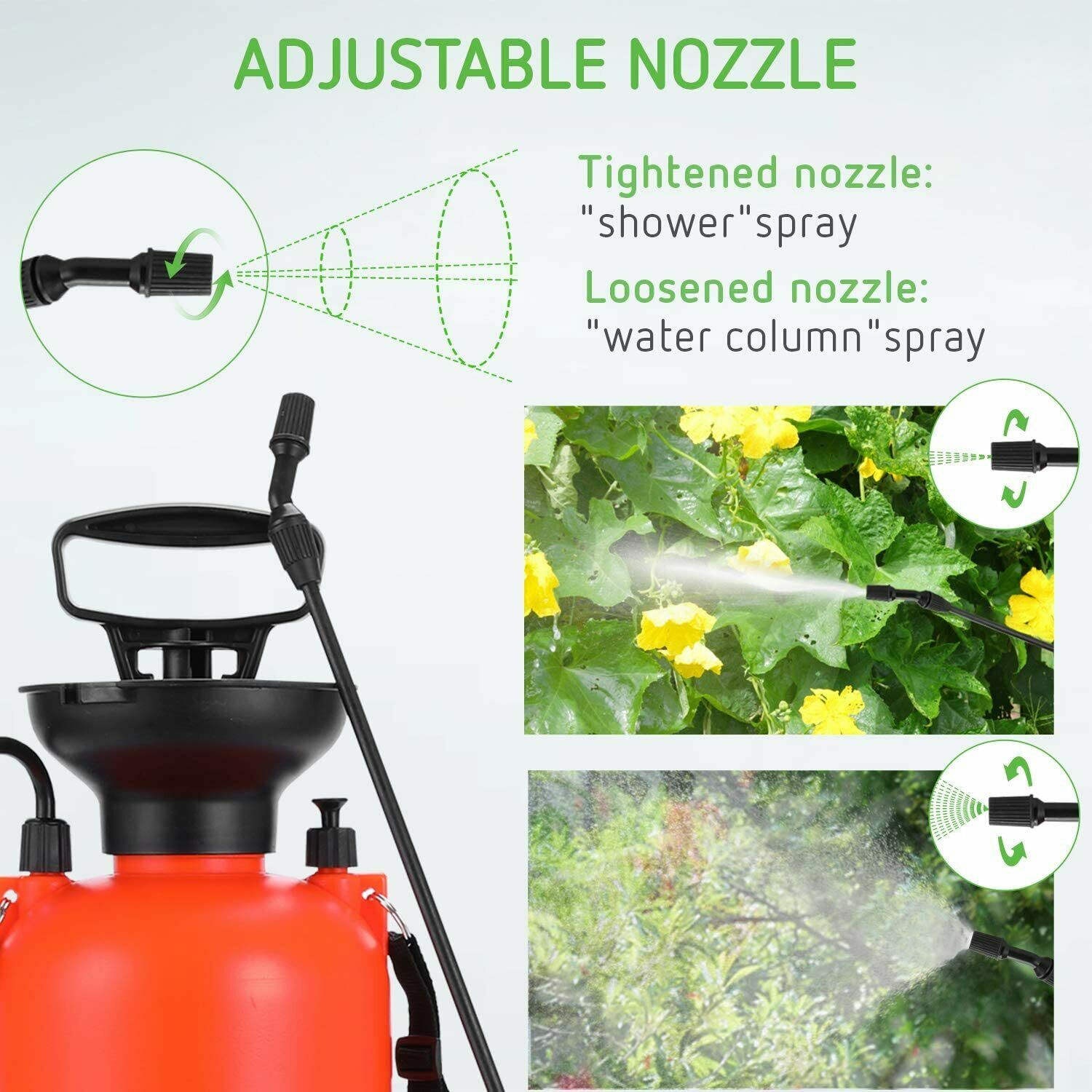 Pump Pressure Sprayer with Relief Valve Handheld Garden Spray 2 Gallon - Dealjas