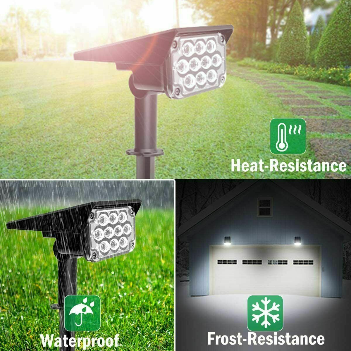 Outdoor LED Spot Lights Landscape Spotlights Garden Solar Powered Lamp - Dealjas