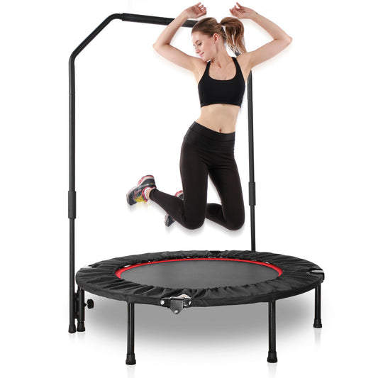 40" Adjustable Fitness Mini Trampoline Rebounder for Workout Exercise of Adult Kids - Dealjas