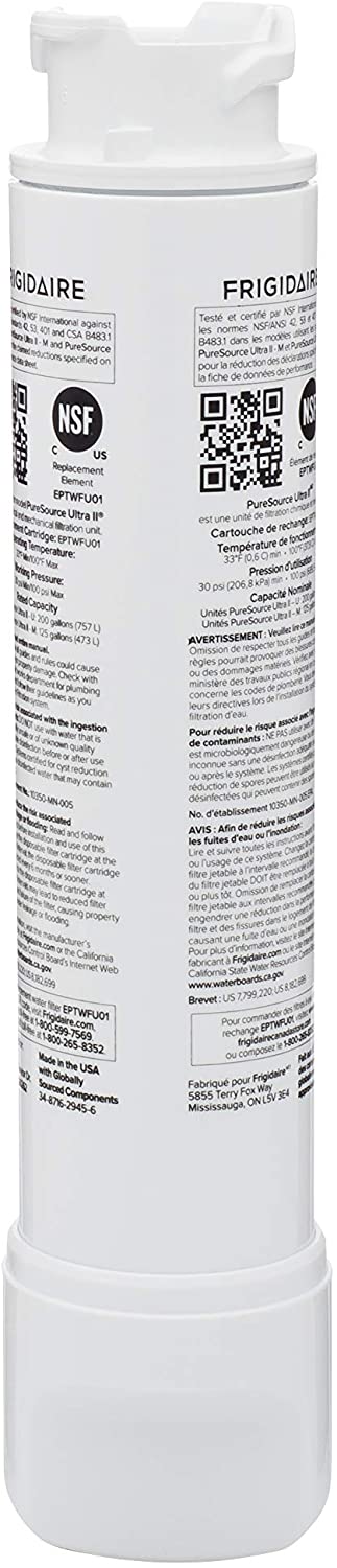 Refrigerator Water Filter EPTWFU01 Pure Source Ultra II Fridge Filters 2 Pack - Dealjas