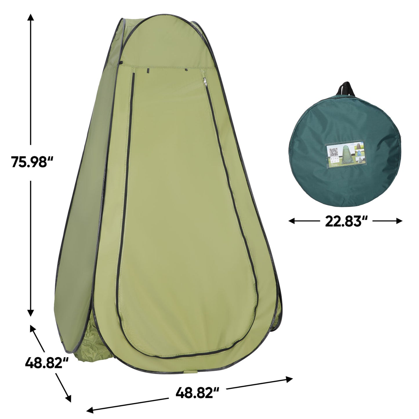 6.3ft Portable Pop-up Shower Changing Privacy Tent for Outdoor Camping Toilet - Dealjas