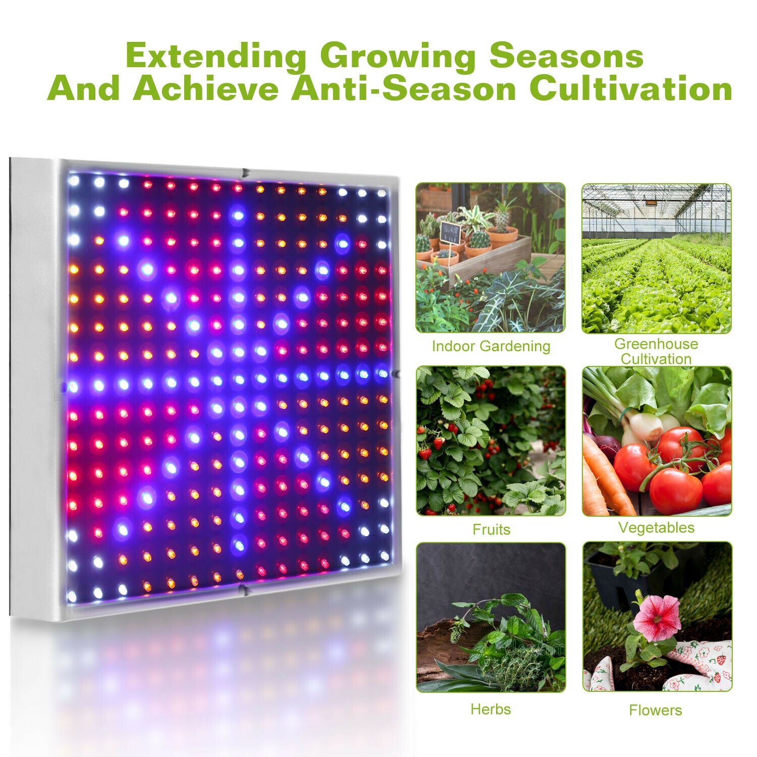 LED Grow Lights Full Spectrum Grow Lamps UV Bulbs Indoor Hydroponic Plant - Dealjas