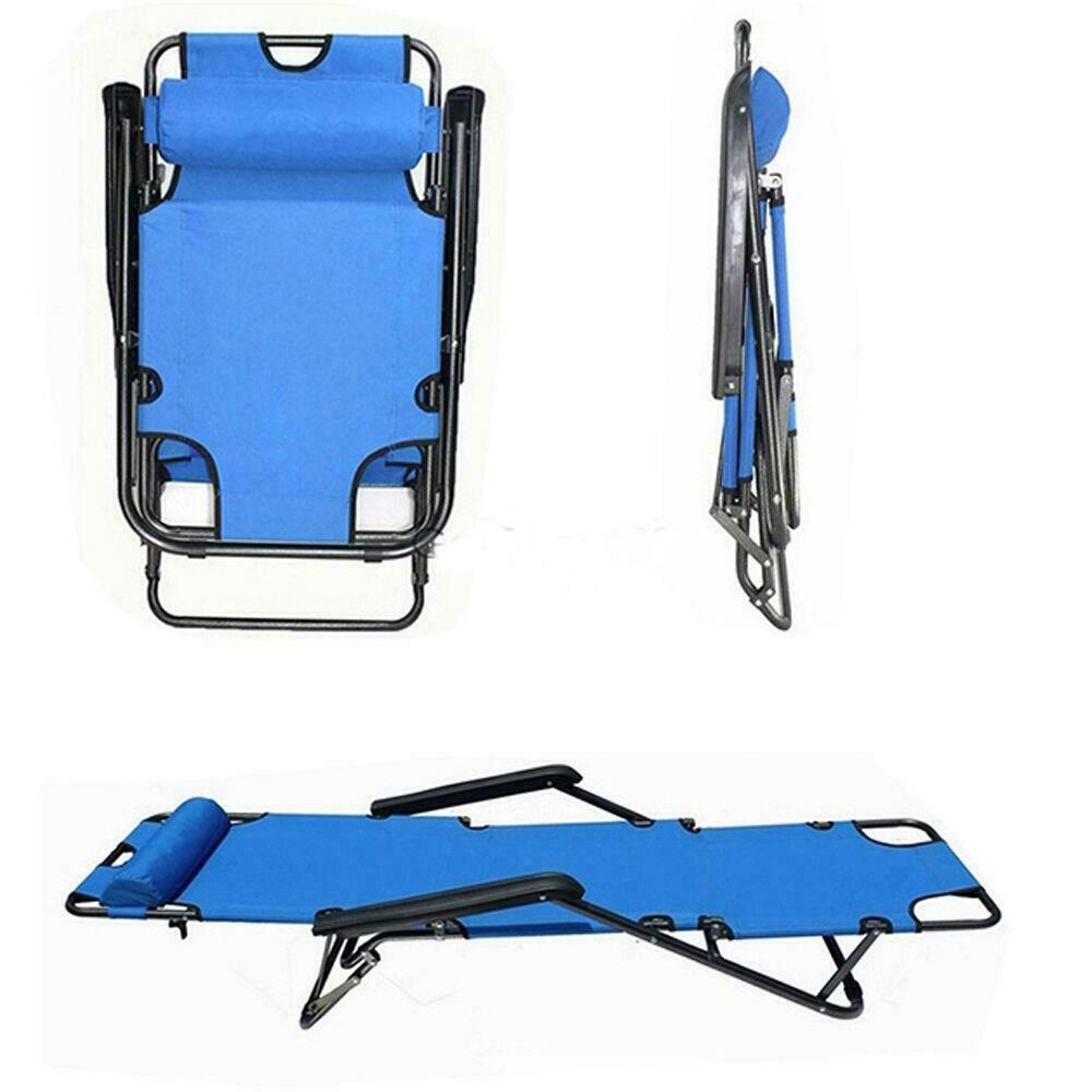 Folding Camping Bed Chair for Outdoor Hiking Camping Sleeping Pool - Dealjas