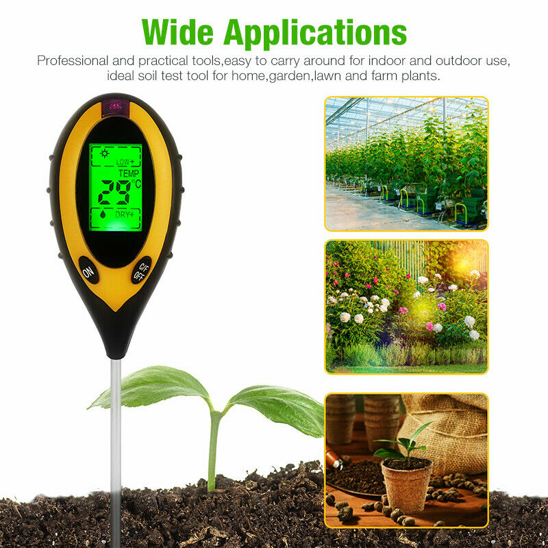 Digital PH Soil Tester Nutrient Moisture Test Meter Plant Sensor - Dealjas